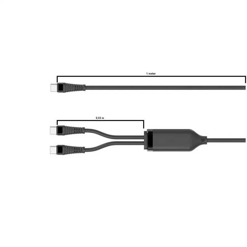 Microconnect MC-2XUSBC-100W USB-Kabel USB 2.0 1 m USB C Schwarz