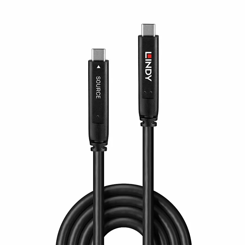 Lindy 8m USB 3.2 Gen 1 und DP 1.4 Typ-C-Hybridkabel