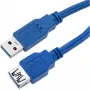 Techly USB 3.0 Verlängerungskabel A Stecker / A Buchse 0,5m blau ICOC U3-AA-005-EX