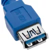 Techly USB 3.0 Verlängerungskabel A Stecker / A Buchse 0,5m blau ICOC U3-AA-005-EX
