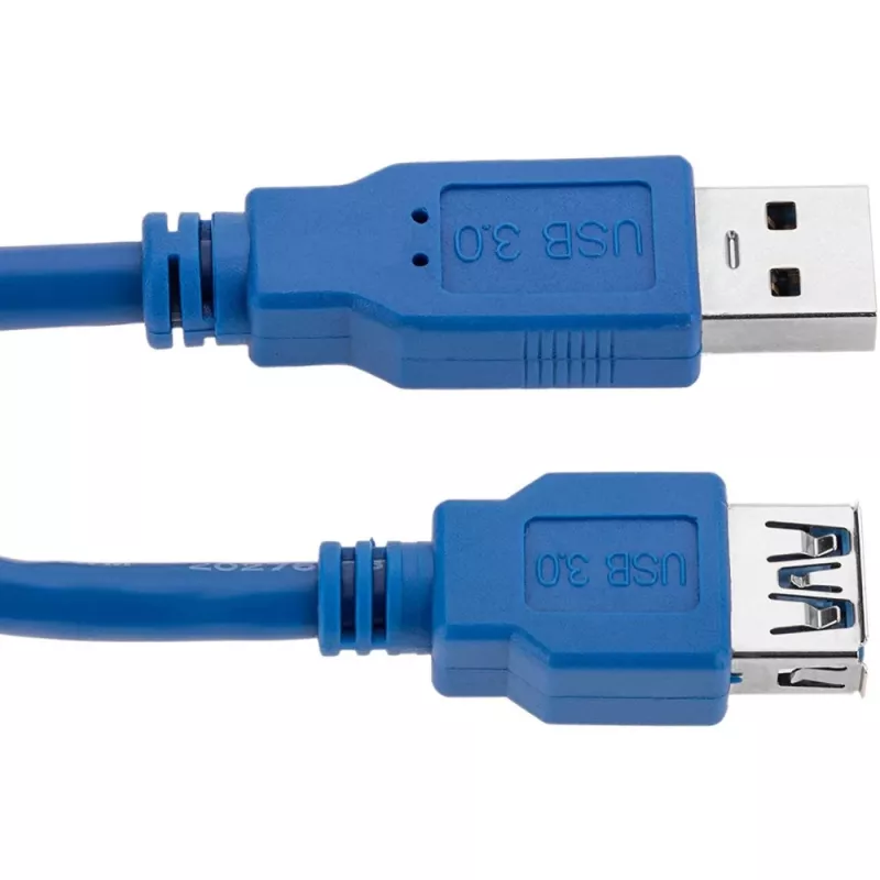 Techly USB 3.0 Verlängerungskabel A Stecker / A Buchse 0,5m blau ICOC U3-AA-005-EX