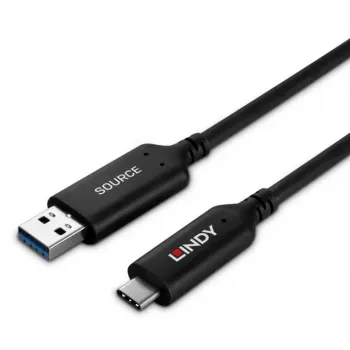 Lindy 50m USB 3.2 Gen 1 Typ-A-auf-C-Glasfaser-Hybridkabel