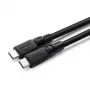 USB-C-Kabel MicroConnect ColorFlex 100W USB3.2CC03-LSZH, USB-C auf USB-C, USB 3.2, 100W PD, LSZH-Mantel