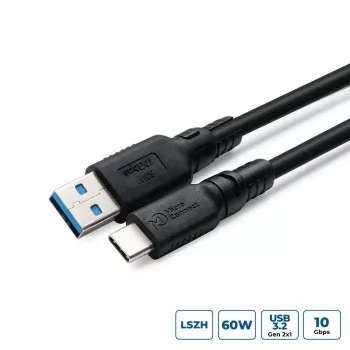 USB-C-auf-USB-A-Adapterkabel MicroConnect USB3.2AC1-LSZH, 1 m, USB 3.2