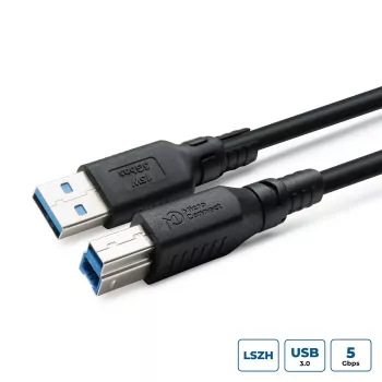 USB-A-auf-B-Kabel MicroConnect ColorFlex USB 3.2 Gen 1 (USB 3.0) 1 m, LSZH