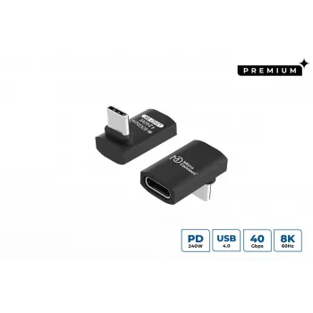 USB4-Kabel MicroConnect USB4-CCFAS90-240W – 240W Power Delivery, 40 Gbit/s Datenübertragung, USB-C auf USB-C