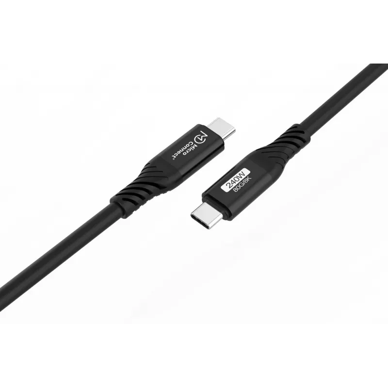 Microconnect USB4CC05-240W-80GBPS USB-Kabel USB4 Gen 3x2 0,5 m USB C Schwarz