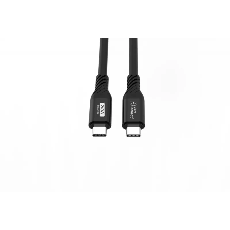 Microconnect USB4CC05-240W-80GBPS USB-Kabel USB4 Gen 3x2 0,5 m USB C Schwarz