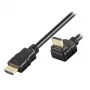 Techly 5m High Speed HDMI Kabel mit Ethernet A/A M/M Abgewinkelt Schwarz ICOC HDMI-LE-050