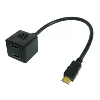 Techly ICOC-HDMI-F-002 HDMI-Kabel 0,3 m HDMI Typ A (Standard) 2 x HDMI Typ A (Standard) Schwarz