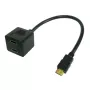 Techly ICOC-HDMI-F-002 HDMI-Kabel 0,3 m HDMI Typ A (Standard) 2 x HDMI Typ A (Standard) Schwarz