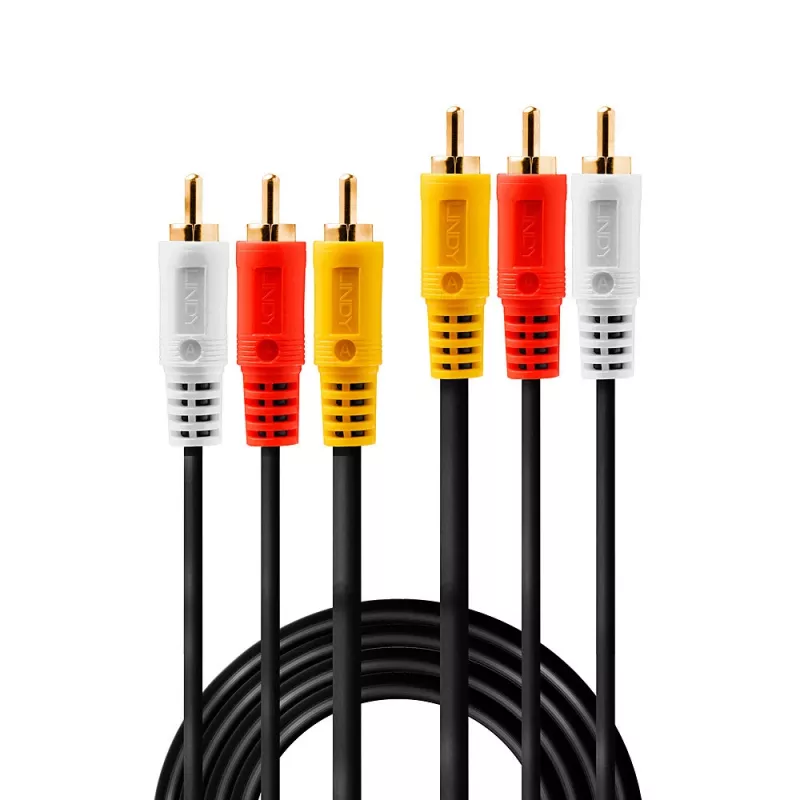 Lindy 2m Premium AV 3xCinch auf 3xCinch Kabel