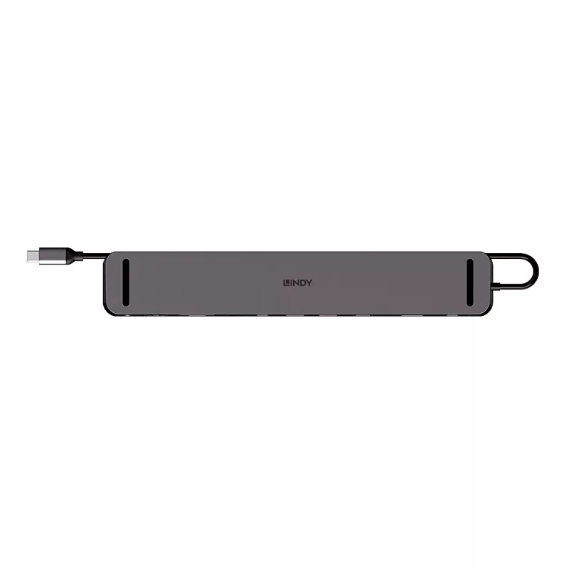 Lindy DST-Mini XT 810, USB-C Laptop Mini Dockingstation mit Einzeldisplay (8K) oder Dual-Display (4K60) und 100W Durchgangsladung