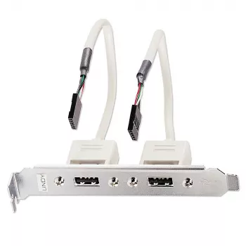 USB-Rückblende Lindy 2-Port USB 2.0 PC-Rückblende
