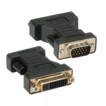 Techly DVI-zu-analogem VGA F/M Adapter IADAP DVI-9100, VGA, DVI-I, Schwarz