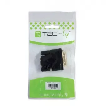 Techly DVI-zu-analogem VGA F/M Adapter IADAP DVI-9100, VGA, DVI-I, Schwarz
