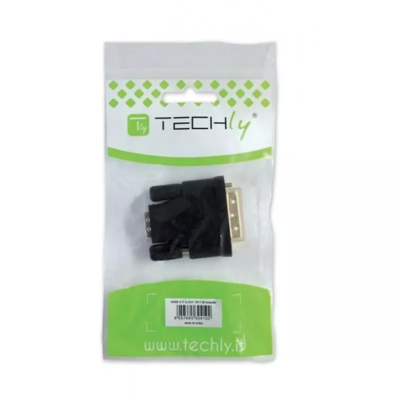 Techly DVI-zu-analogem VGA F/M Adapter IADAP DVI-9100, VGA, DVI-I, Schwarz