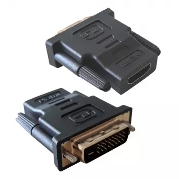 Cable-Adapter DVI-D Schwarz Techly IADAP-DVI-HDMI-F