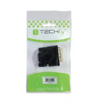 Cable-Adapter DVI-D Schwarz Techly IADAP-DVI-HDMI-F