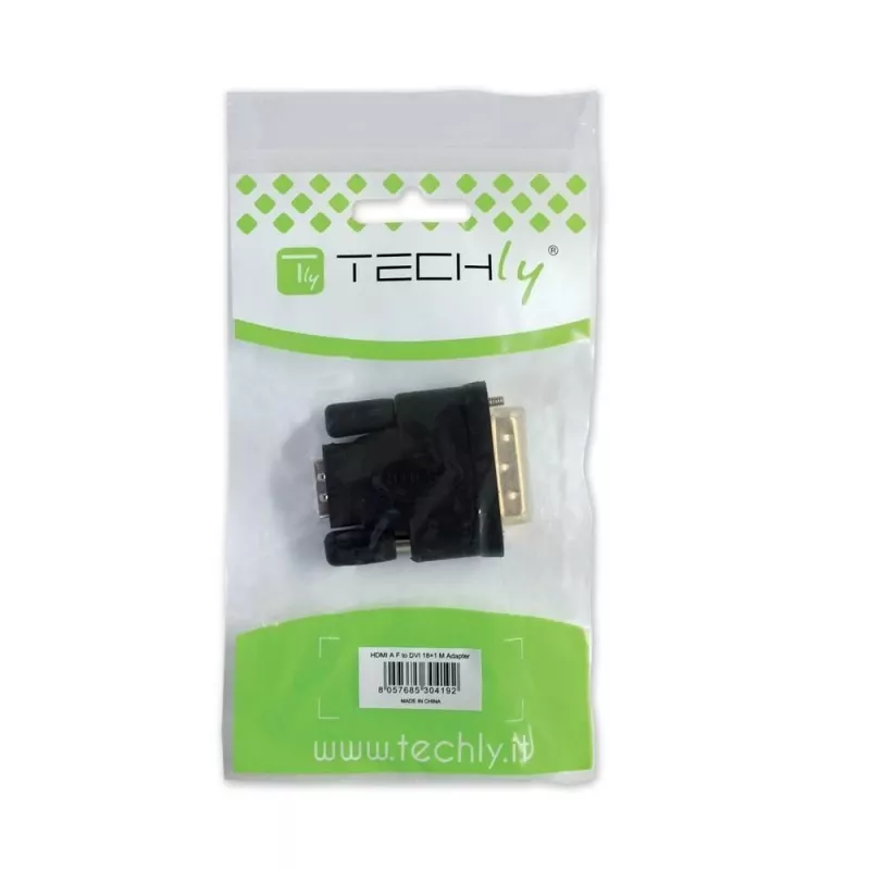 Cable-Adapter DVI-D Schwarz Techly IADAP-DVI-HDMI-F