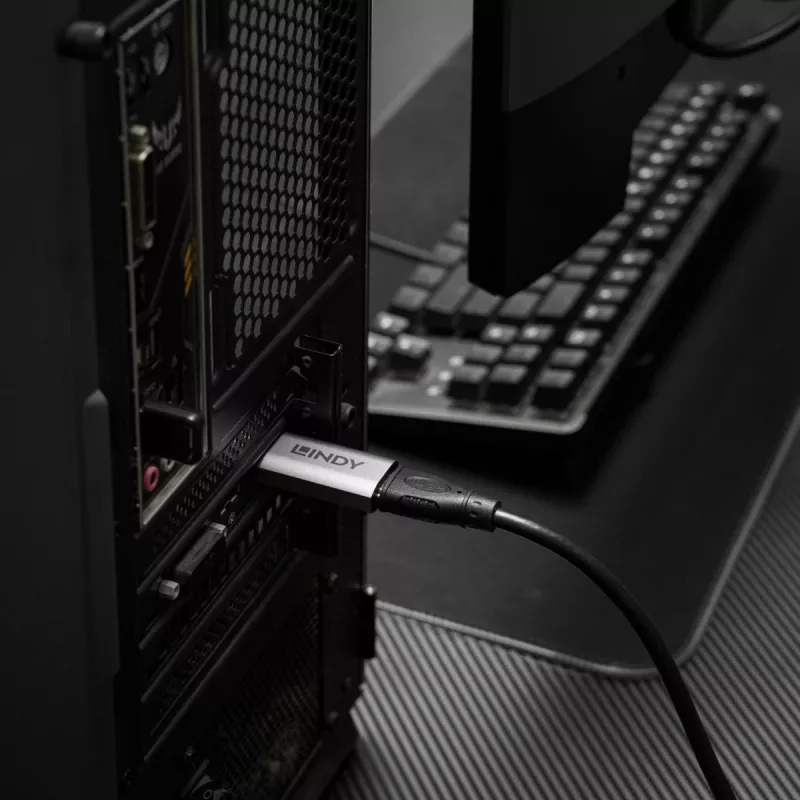 DisplayPort-zu-HDMI-Adapter Lindy 41095 — unterstützt bis zu 4K 120 Hz