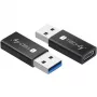 USB-Adapter Techly IADAP USB3-AFT USB A auf USB C Schwarz