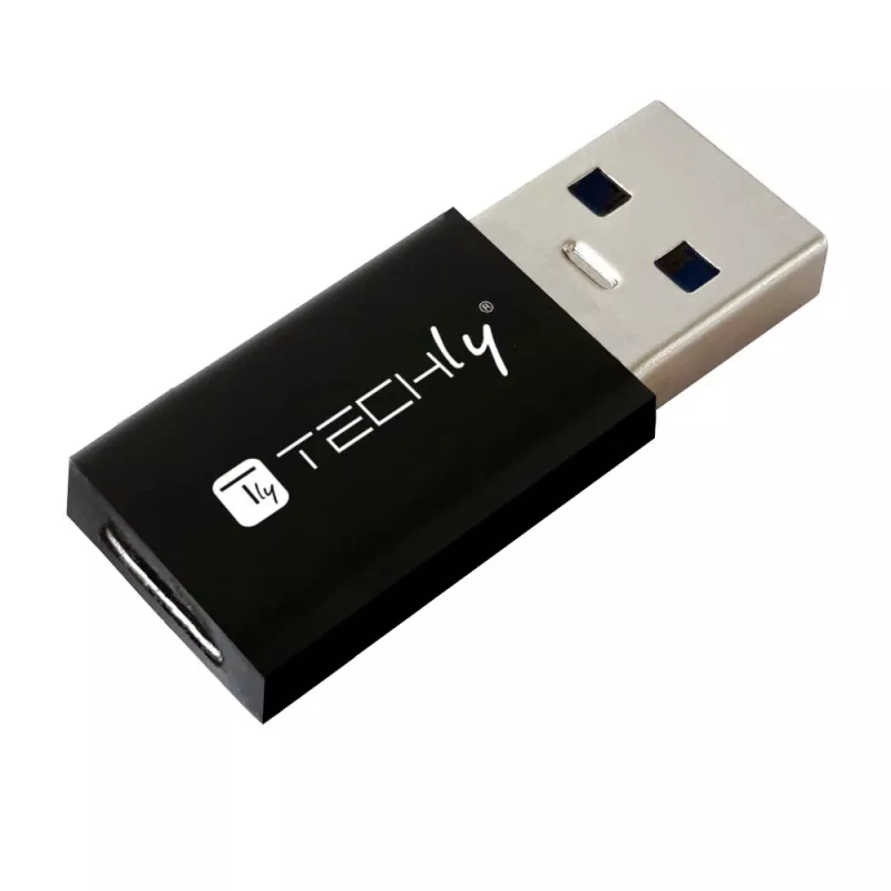 USB-Adapter Techly IADAP USB3-AFT USB A auf USB C Schwarz