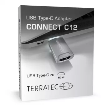 Kabeladapter Terratec CONNECT C12 USB Type-C HDMI Grau