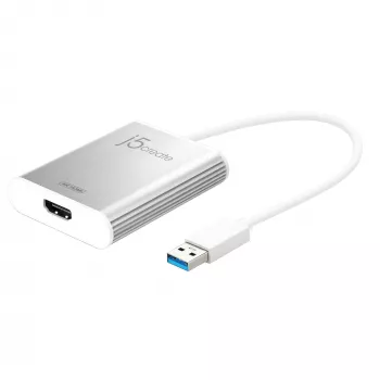 j5create JUA354 USB 3.0 auf 4K HDMI Display Adapter Silber