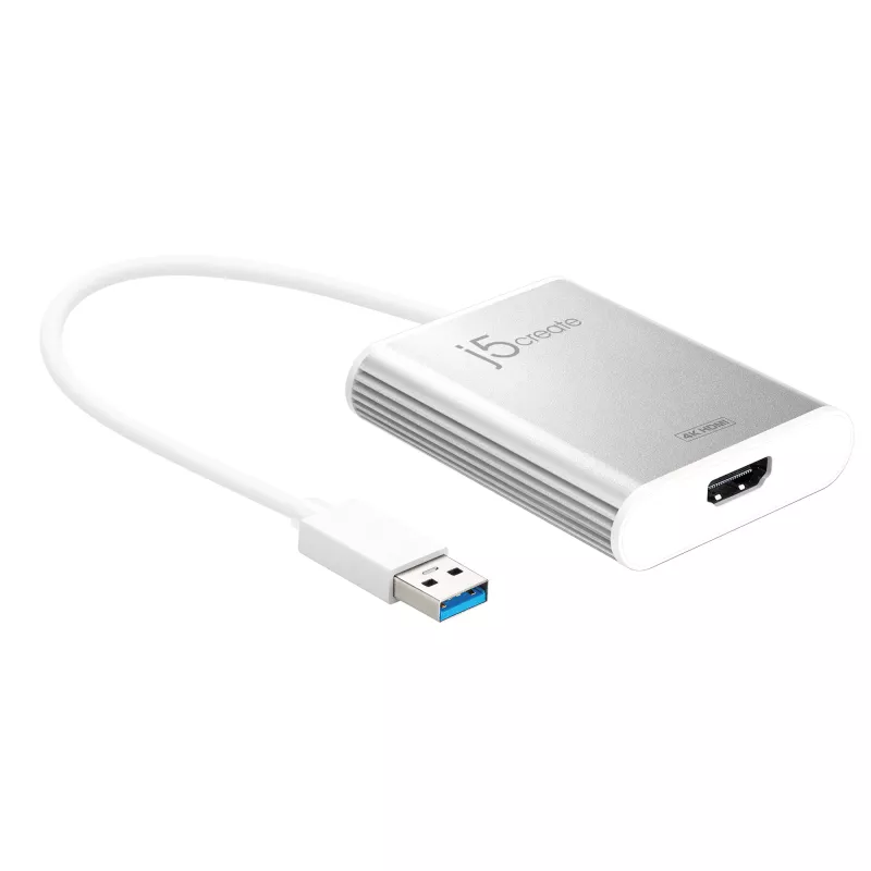 j5create JUA354 USB 3.0 auf 4K HDMI Display Adapter Silber