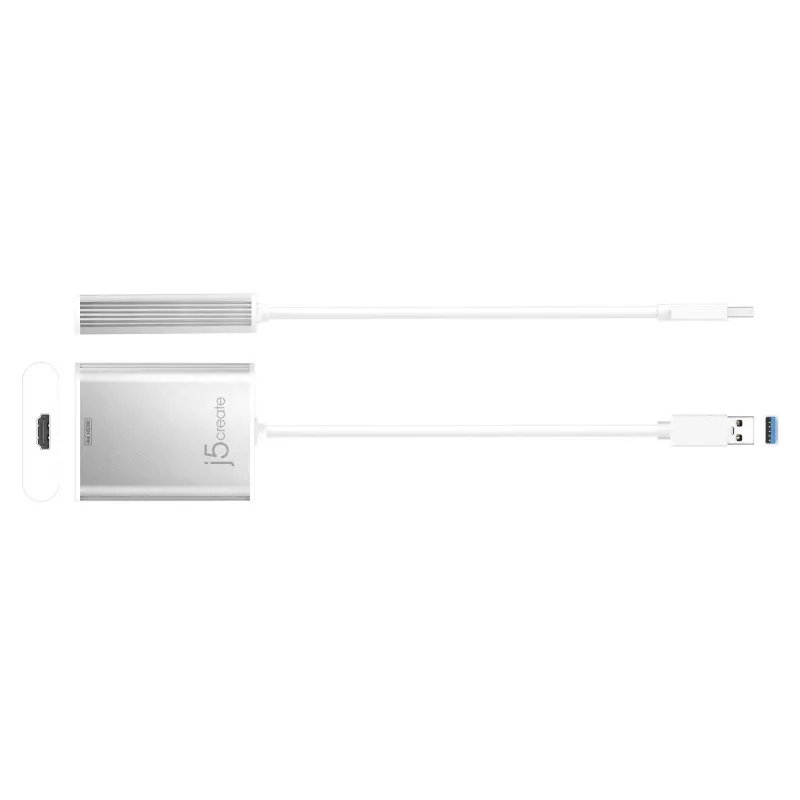 j5create JUA354 USB 3.0 auf 4K HDMI Display Adapter Silber