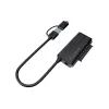 Conceptronic ABBY21B USB 3.0 SATA-Adapter mit Netzteil, 2,5 Zoll/3,5 Zoll SATA HDD/SSD, 2-in-1 USB-C/A-Kabel