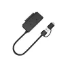 Conceptronic ABBY21B USB 3.0 SATA-Adapter mit Netzteil, 2,5 Zoll/3,5 Zoll SATA HDD/SSD, 2-in-1 USB-C/A-Kabel