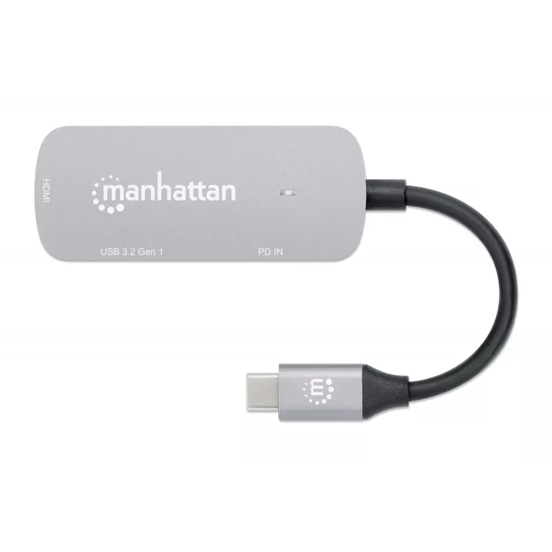 Manhattan USB-C Dock/Hub HDMI USB-A USB-C 100W Power Delivery 4K 60Hz