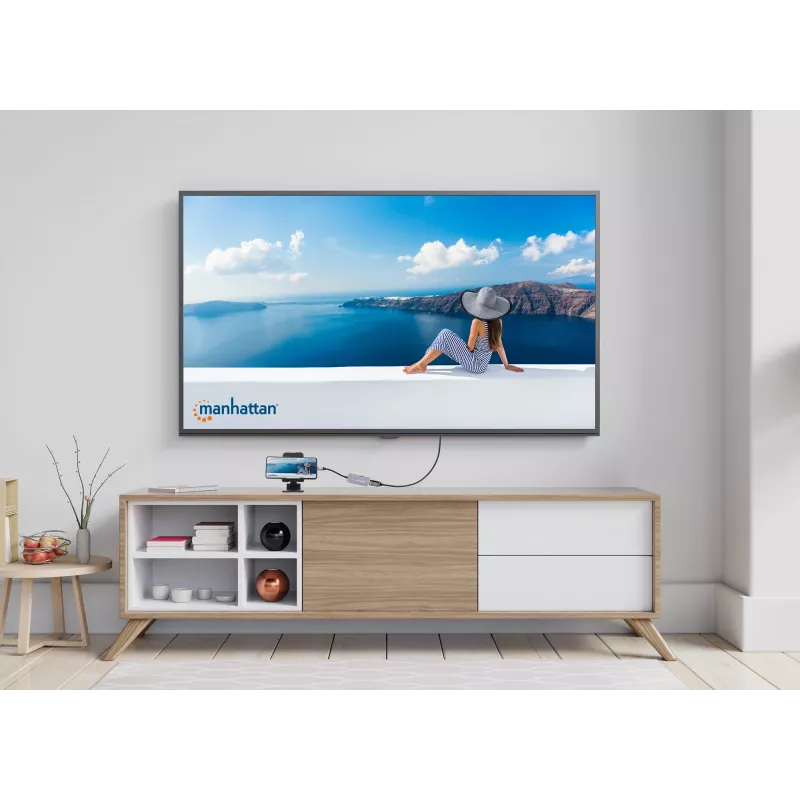 Manhattan USB-C Dock/Hub HDMI USB-A USB-C 100W Power Delivery 4K 60Hz