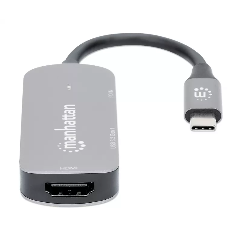 Manhattan USB-C Dock/Hub HDMI USB-A USB-C 100W Power Delivery 4K 60Hz
