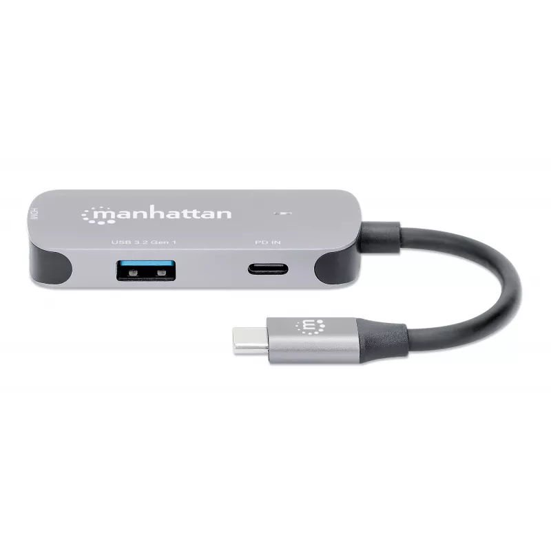 Manhattan USB-C Dock/Hub HDMI USB-A USB-C 100W Power Delivery 4K 60Hz
