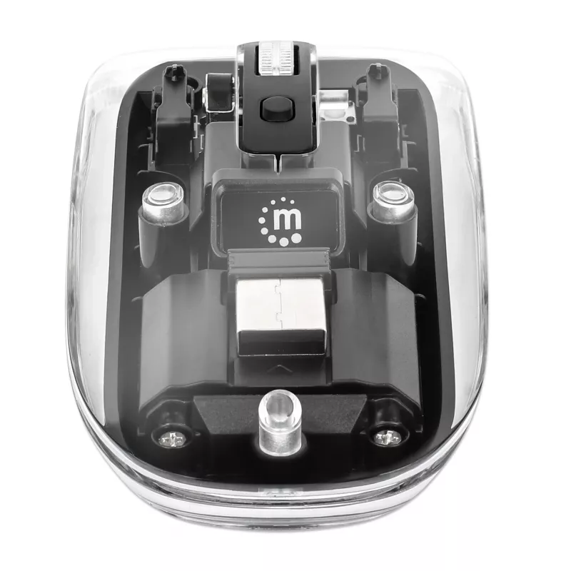 Kabellose Maus Manhattan Transparent wiederaufladbar USB