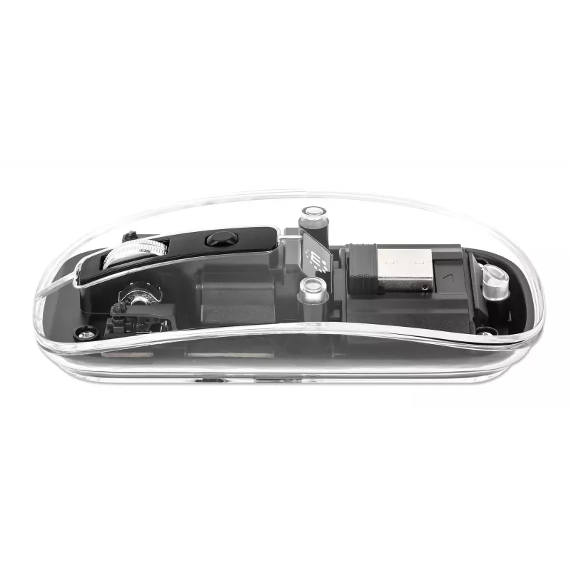 Kabellose Maus Manhattan Transparent wiederaufladbar USB
