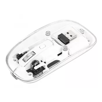 Manhattan Transparent Wiederaufladbare Kabellose USB-Maus