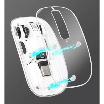Manhattan Transparent Wiederaufladbare Kabellose USB-Maus