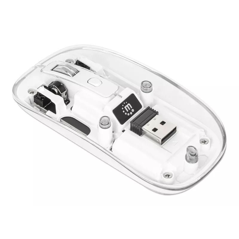 Manhattan Transparent Wiederaufladbare Kabellose USB-Maus