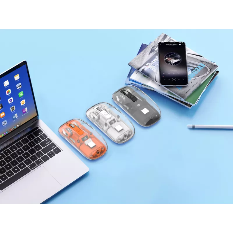 Manhattan Transparent Wiederaufladbare Kabellose USB-Maus