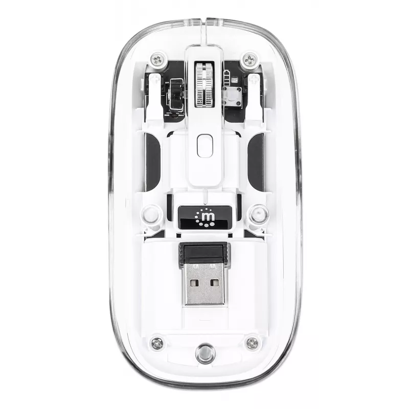 Manhattan Transparent Wiederaufladbare Kabellose USB-Maus