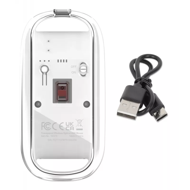 Manhattan Transparent Wiederaufladbare Kabellose USB-Maus