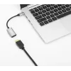 Manhattan USB-C-auf-HDMI-Kabel, 4K@60Hz, 5 Gbit/s (USB 3.2 Gen1 aka USB 3.0), 11 cm, Stecker auf Buchse, Schwarz/Silber, Drei Jahre Garantie