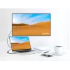 Manhattan USB-C-auf-HDMI-Kabel, 4K@60Hz, 5 Gbit/s (USB 3.2 Gen1 aka USB 3.0), 11 cm, Stecker auf Buchse, Schwarz/Silber, Drei Jahre Garantie