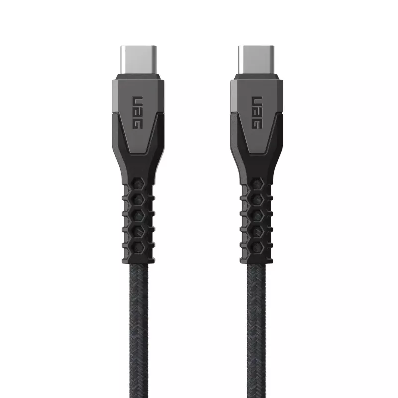 USB-C auf USB-C Stromkabel EATON Urban Armor Gear Kevlar Core 1,5 m, USB 2.0, schwarz/grau