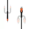 USB-C-auf-USB-C-Ladekabel Eaton 1,5 m – Kevlar-Kern, USB 2.0, Schwarz/Orange