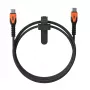 USB-C-auf-USB-C-Ladekabel Eaton 1,5 m – Kevlar-Kern, USB 2.0, Schwarz/Orange